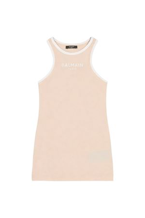 beige fabric cotton BALMAIN PARIS KIDS | BY8A12Z3277107BC